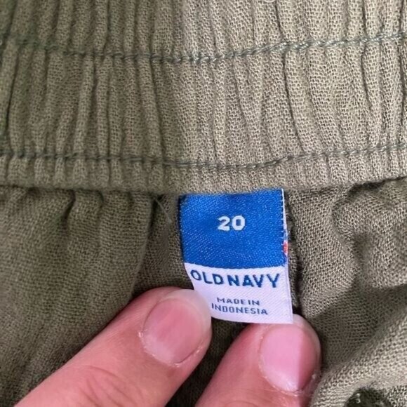 NWT Old Navy Womens High-Waisted stretchy  Tapered Pants for Olive green size 20 - Picture 14 of 14